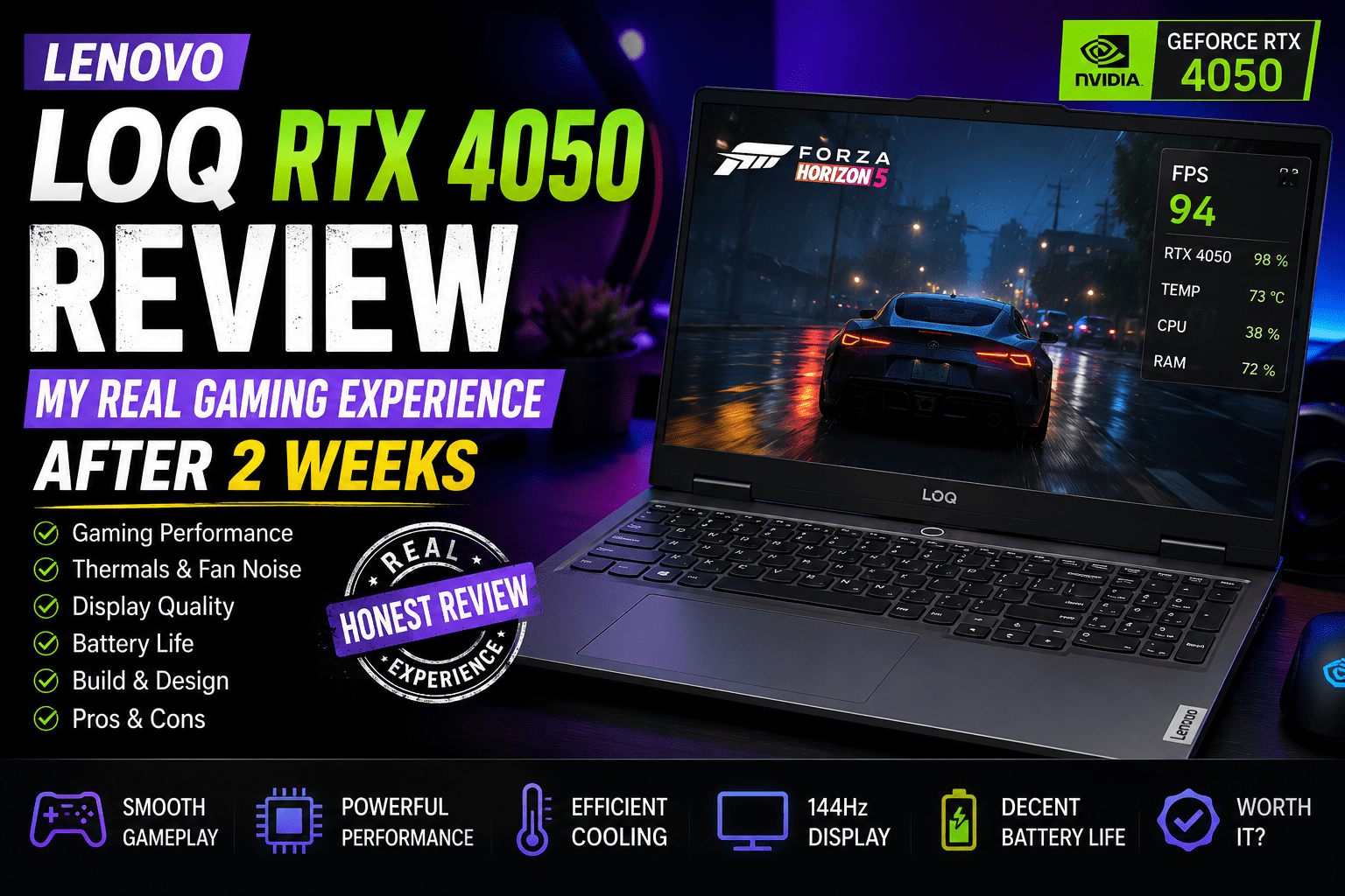 Lenovo LOQ RTX 4050 Review: My Real Gaming Experience After 2 Weeks