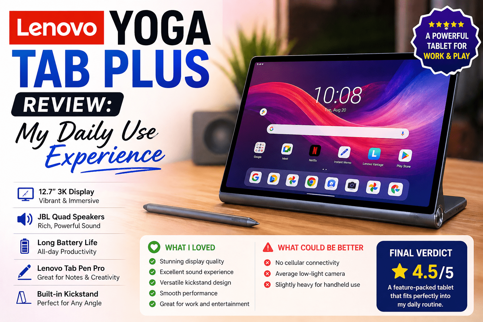 Lenovo Yoga Tab Plus Review: My Daily Use Experience