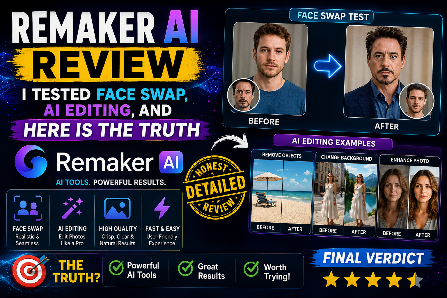 Remaker AI Review, I Tested Face Swap, AI Editing, and Here Is The Truth