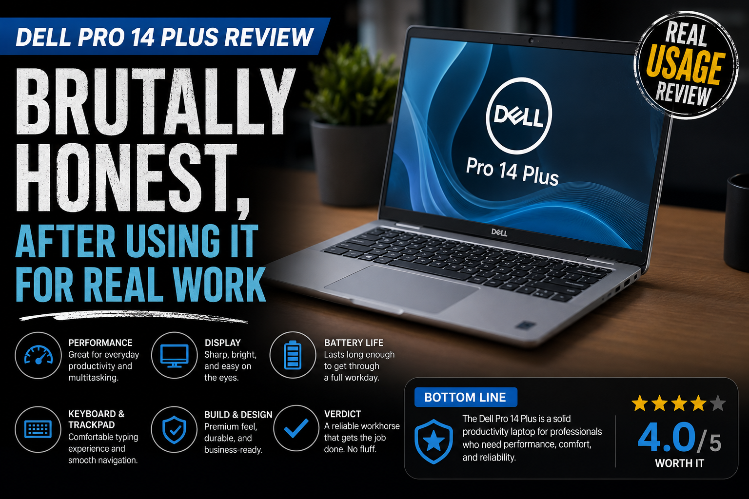Dell Pro 14 Plus Review: Brutally Honest, After Using It for Real Work