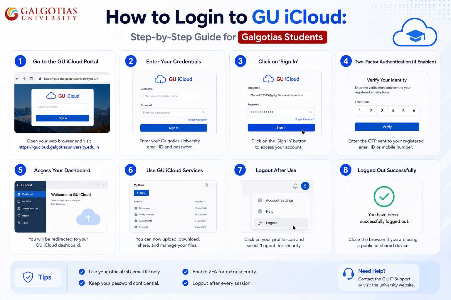 How to Login to GU iCloud: Step-by-Step Guide for Galgotias Students