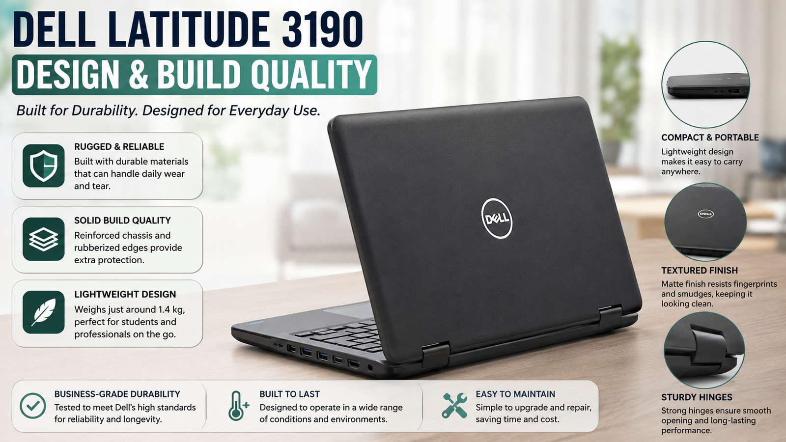 Dell Latitude 3190 Design & Build Quality