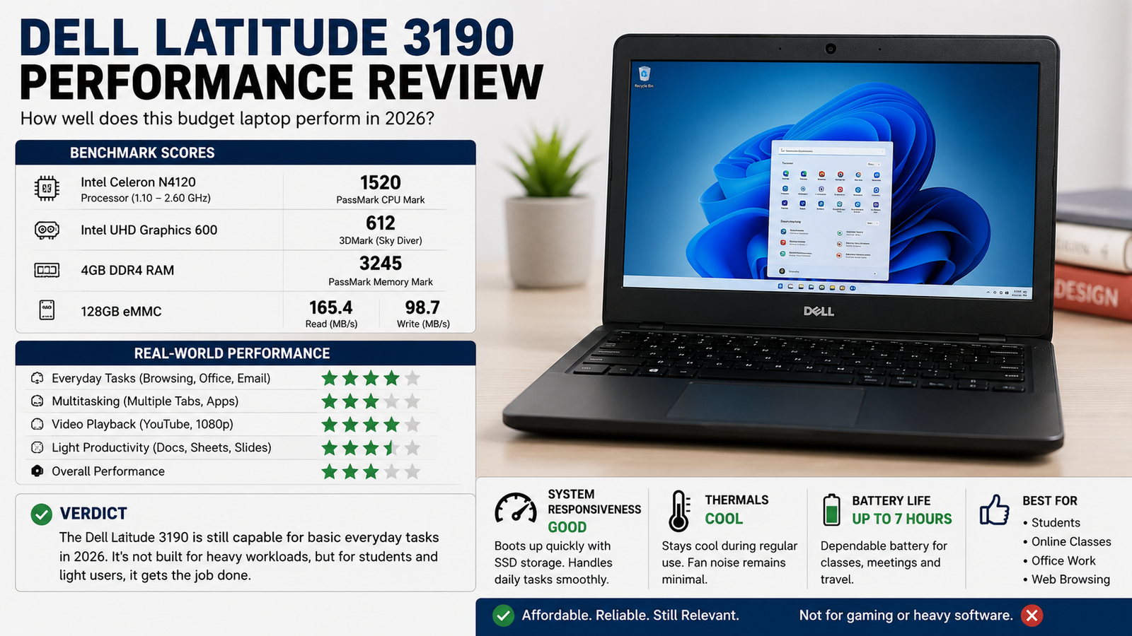 Dell Latitude 3190 Performance