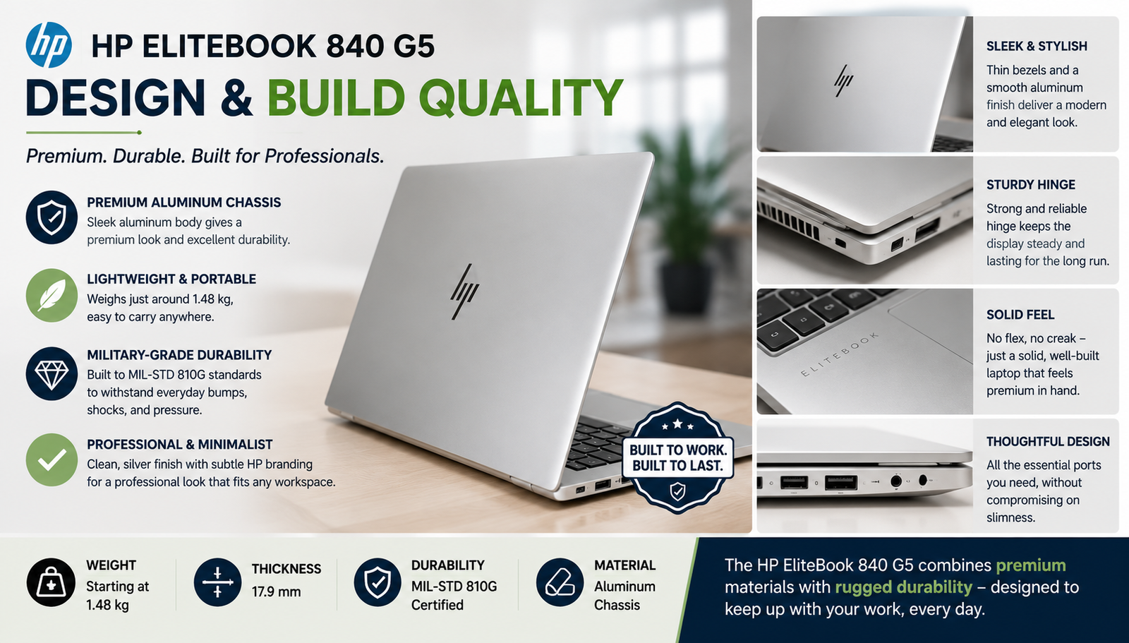 HP EliteBook 840 G5 Design & Build Quality