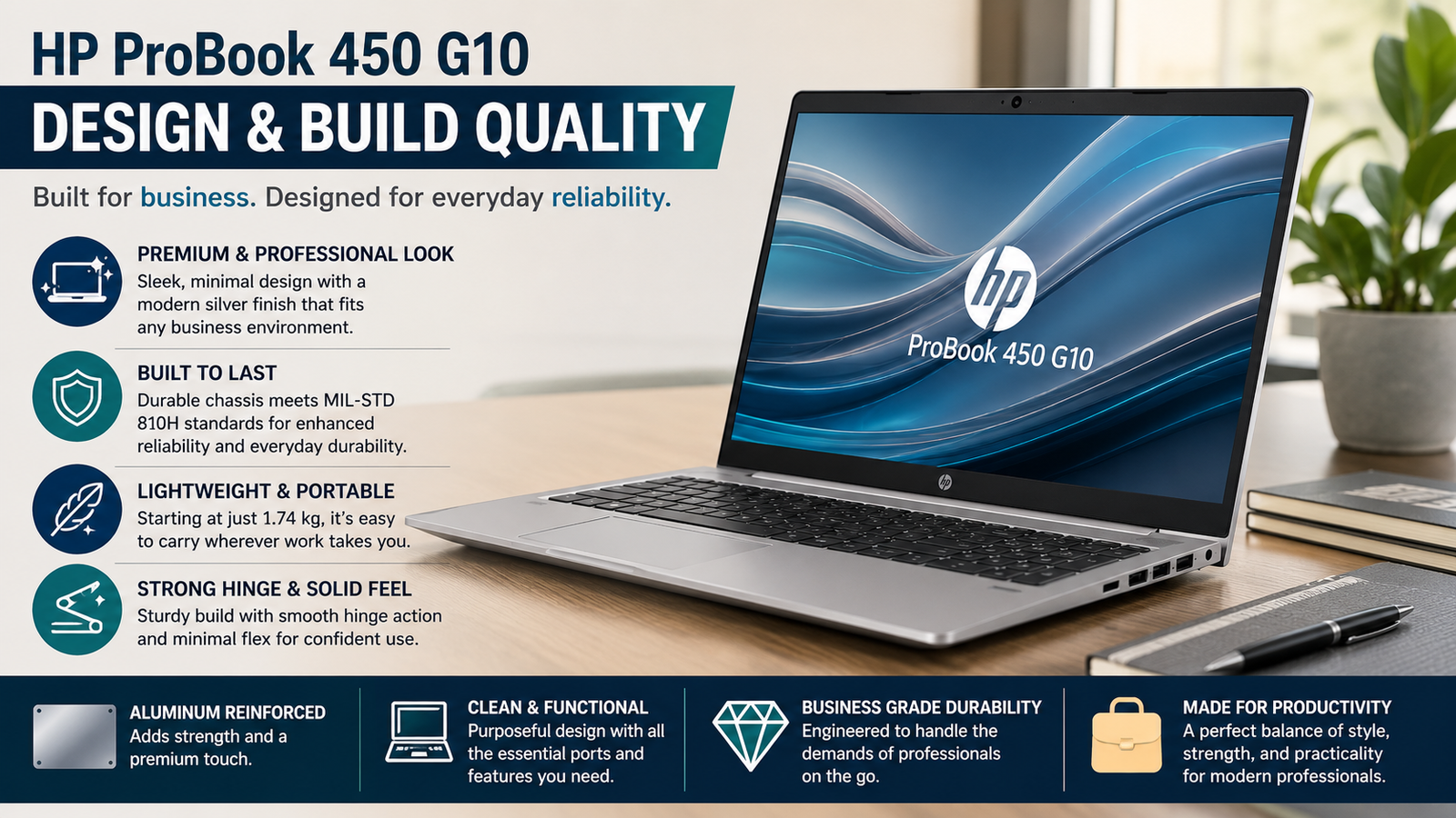 HP ProBook 450 G10 Design & Build Quality