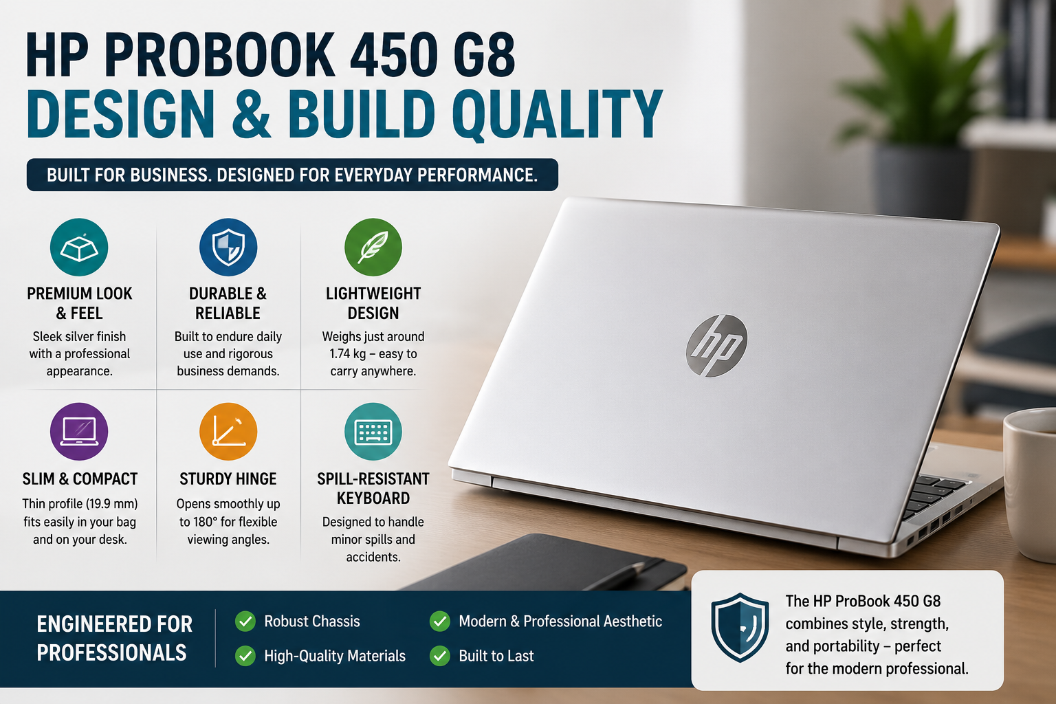 HP ProBook 450 G8 Design & Build Quality