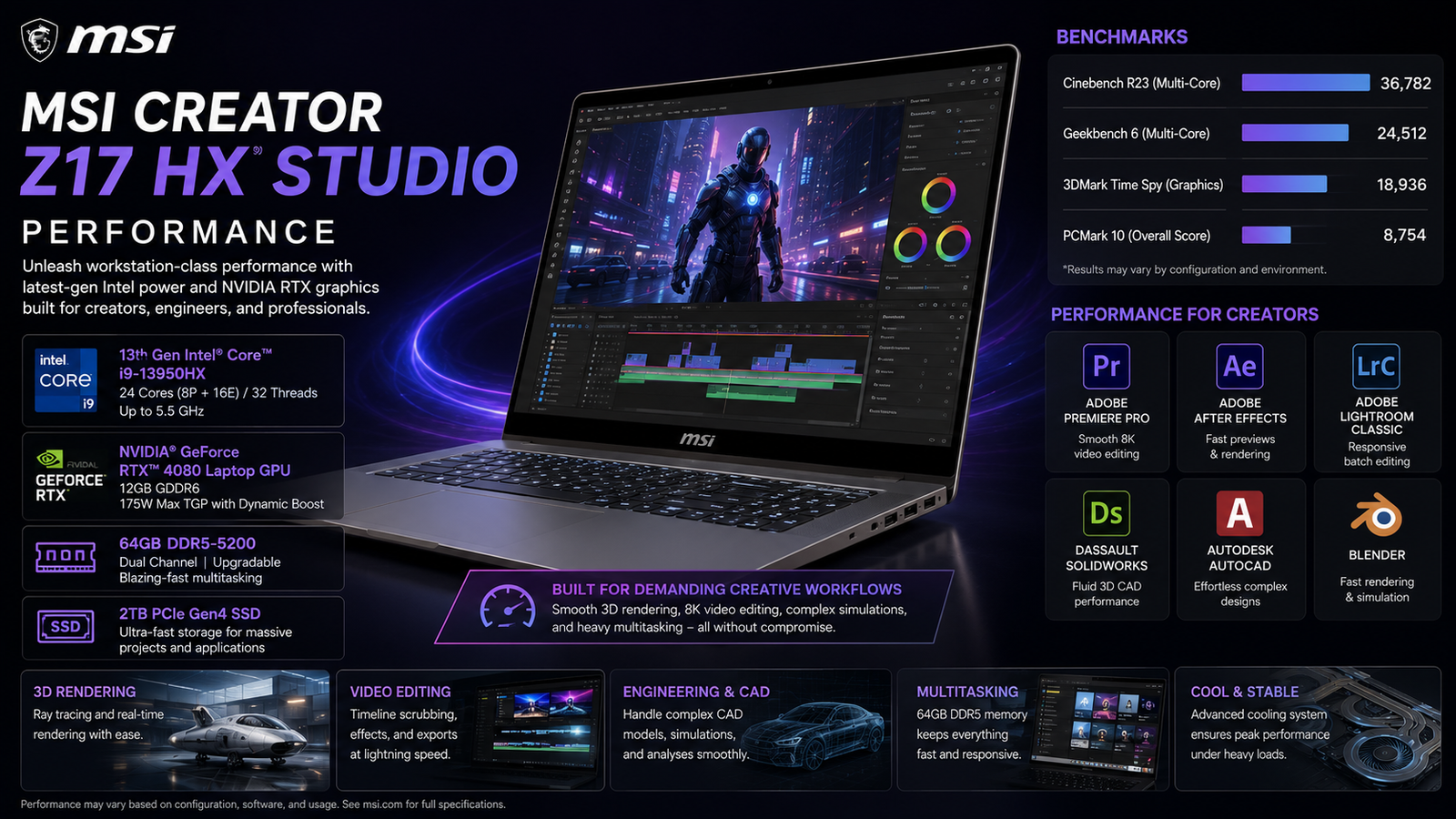 MSI Creator Z17 HX Studio Performance