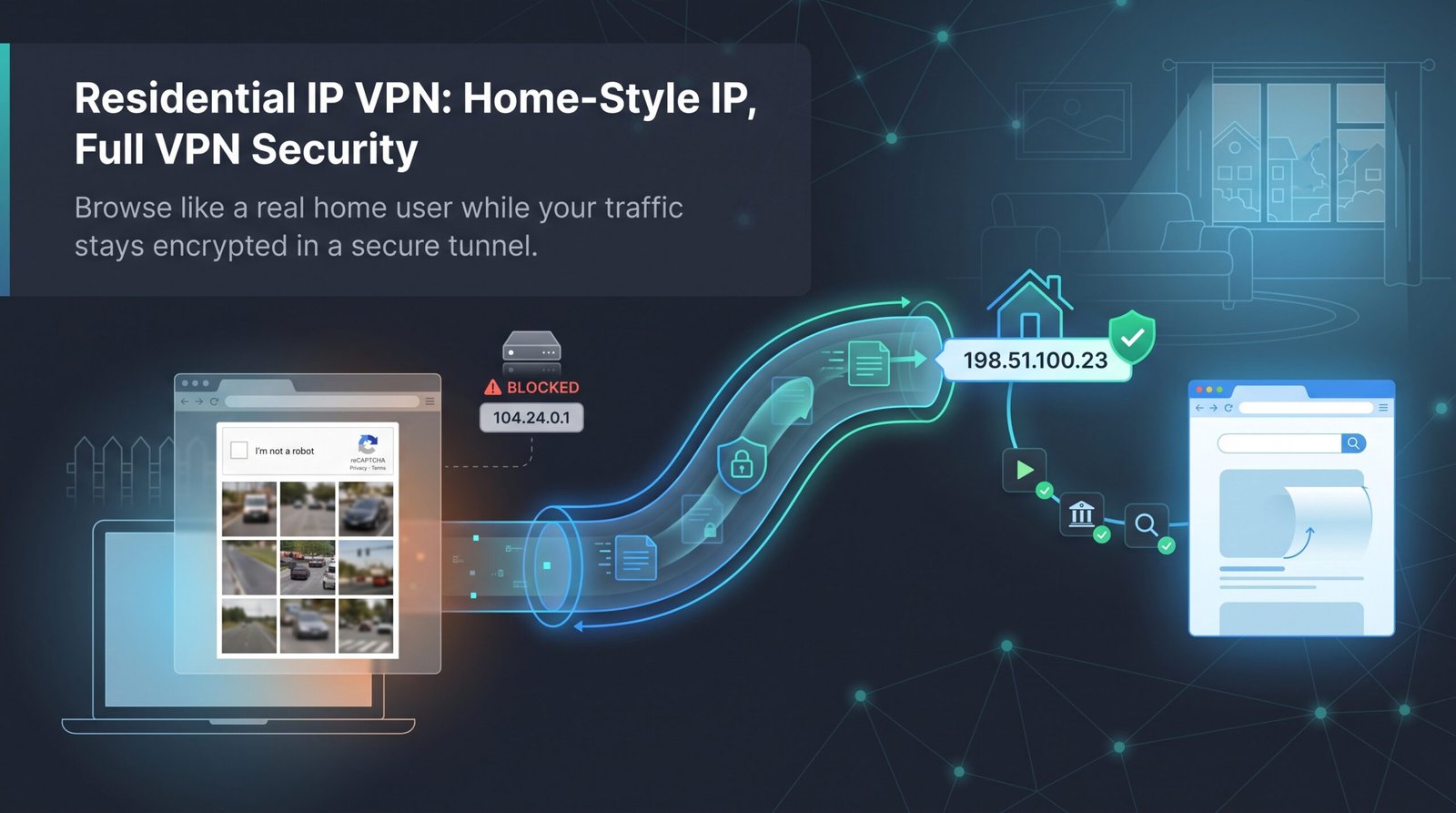 What is a residential IP VPN?
