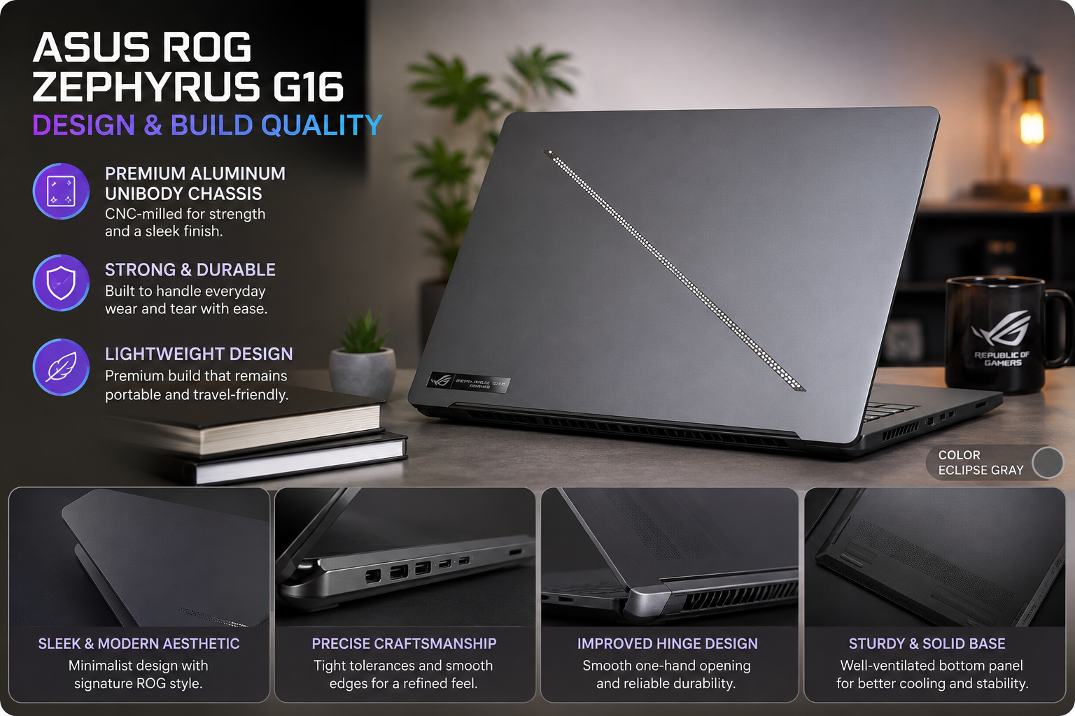 ASUS ROG Zephyrus G16 Design & Build Quality