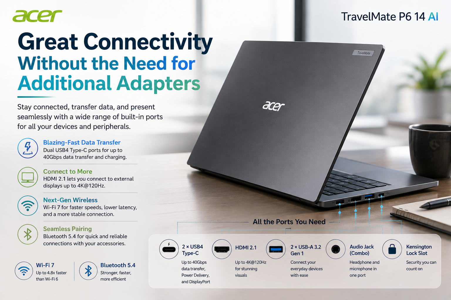 Acer TravelMate P6 Connectivity Showcase