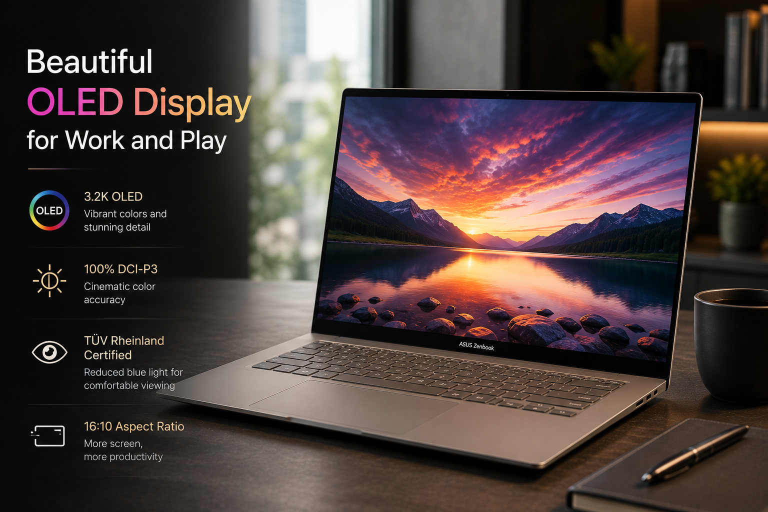 Beautiful OLED Display for Work and Play