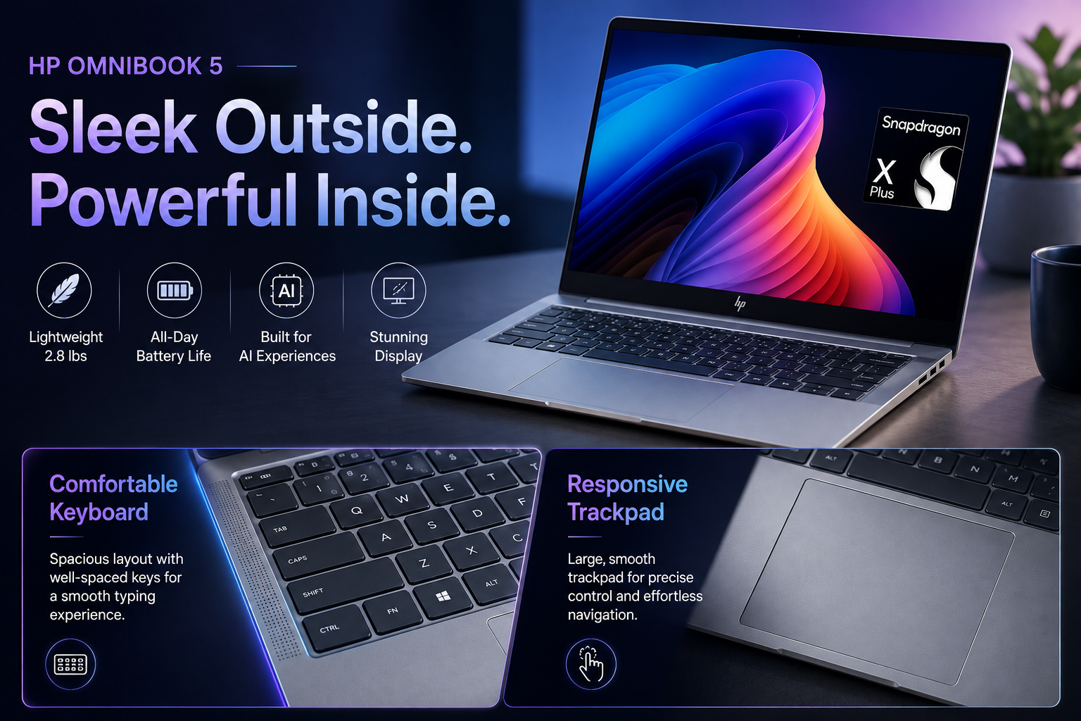Comfortable Keyboard, Responsive Trackpad