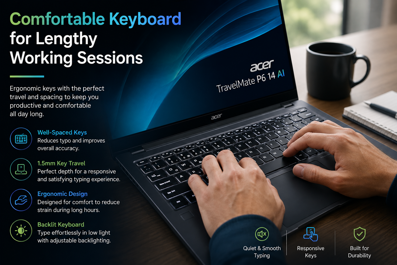 Comfortable Keyboard for Productive Sessions