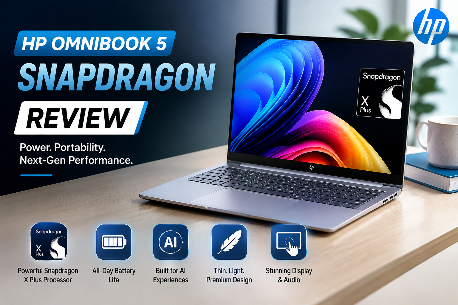 HP OmniBook 5 Snapdragon Review: A Lightweight Laptop for Long Battery Life