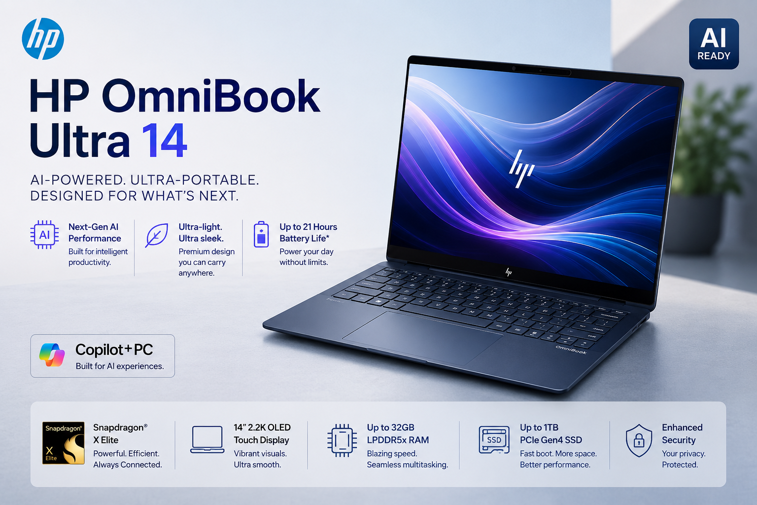 HP OmniBook Ultra 14: AI Laptop Built for Modern Productivity