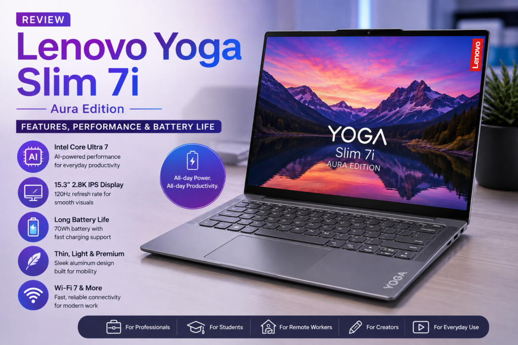 Lenovo Yoga Slim 7i Aura Edition Review – Features, Performance & Battery Life