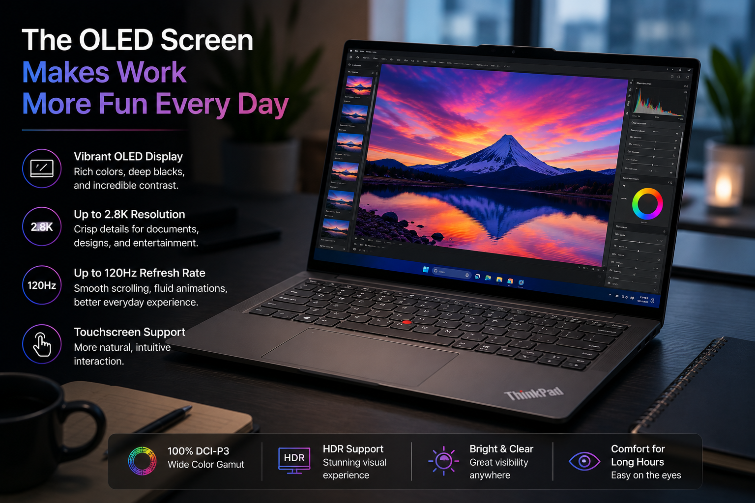 The OLED Screen Makes Work More Fun Every Day