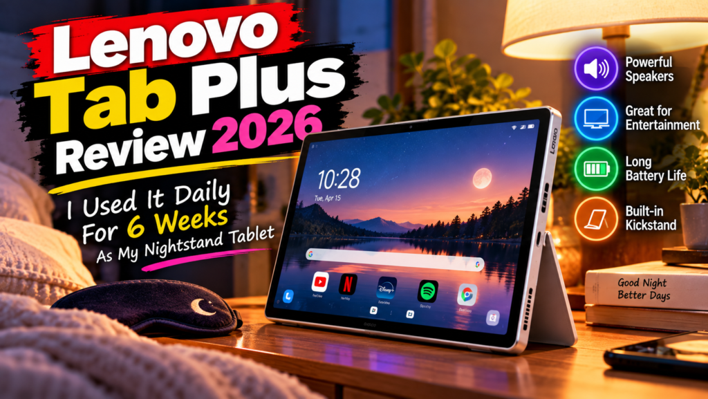 Lenovo Tab Plus Review 2026: I Used It Daily For 6 Weeks As My Nightstand Tablet, Here Are The Full Details