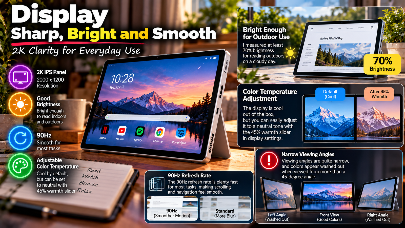 Lenovo Tablet Display Review Infographic