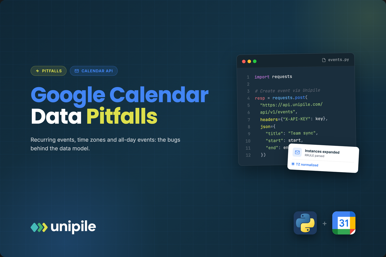 The Google Calendar Data Model, Explained Through the Bugs It Causes